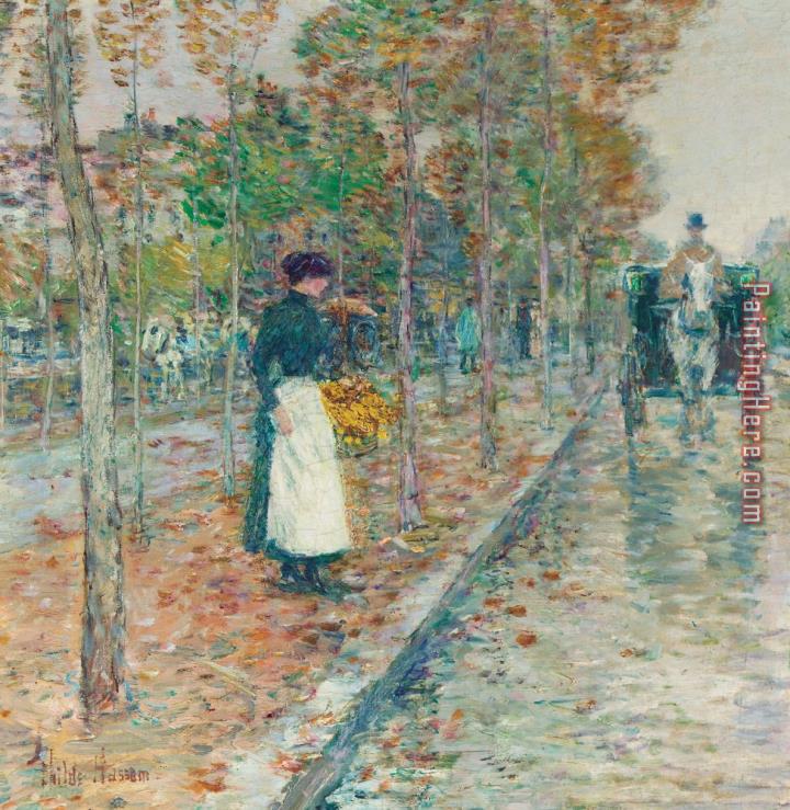 childe hassam Autumn Boulevard in Paris
